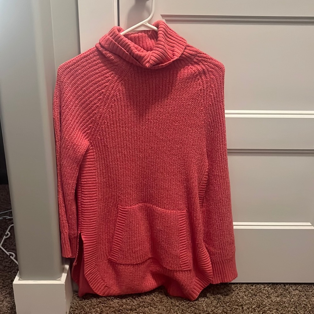 🤑 Long sleeve coral/pink turtleneck